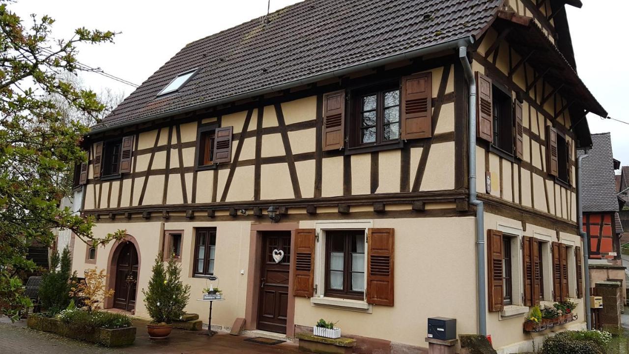 Gite Au Petit Ruisseau-Etage Et Combles-Maison Alsacienne 4 Personnes 4 Nuitees Minimum Langensoultzbach المظهر الخارجي الصورة