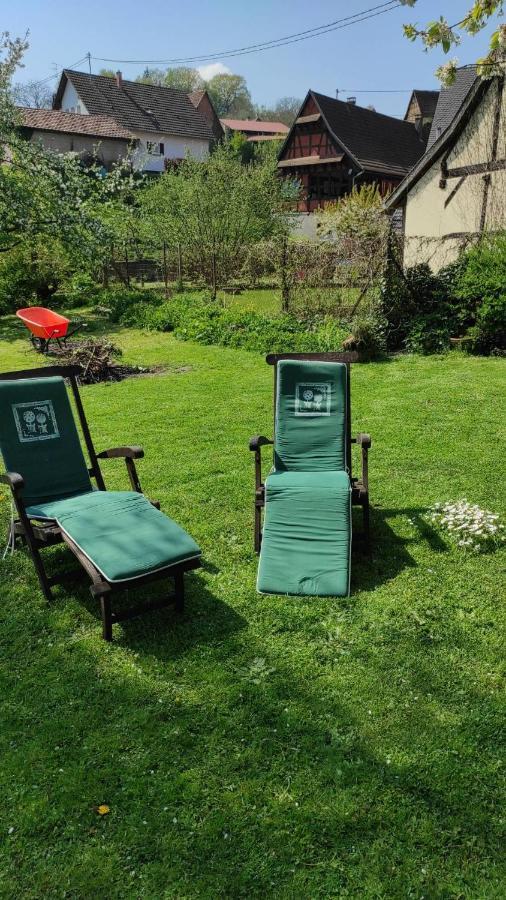 Gite Au Petit Ruisseau-Etage Et Combles-Maison Alsacienne 4 Personnes 4 Nuitees Minimum Langensoultzbach المظهر الخارجي الصورة