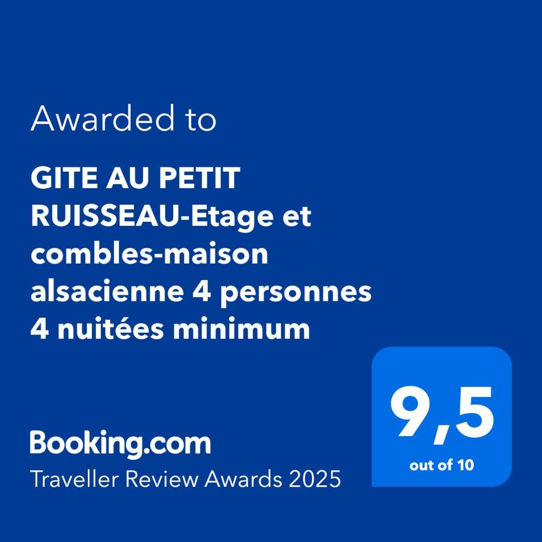 Gite Au Petit Ruisseau-Etage Et Combles-Maison Alsacienne 4 Personnes 4 Nuitees Minimum Langensoultzbach المظهر الخارجي الصورة